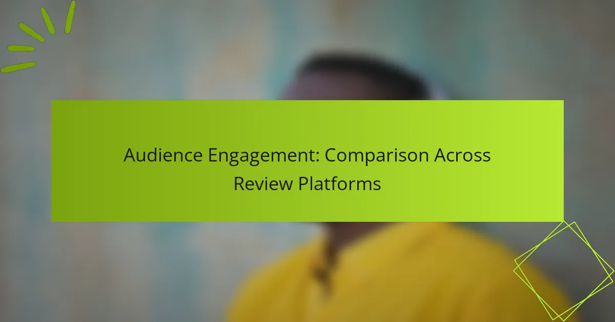 Audience Engagement: Comparison Across Review Platforms