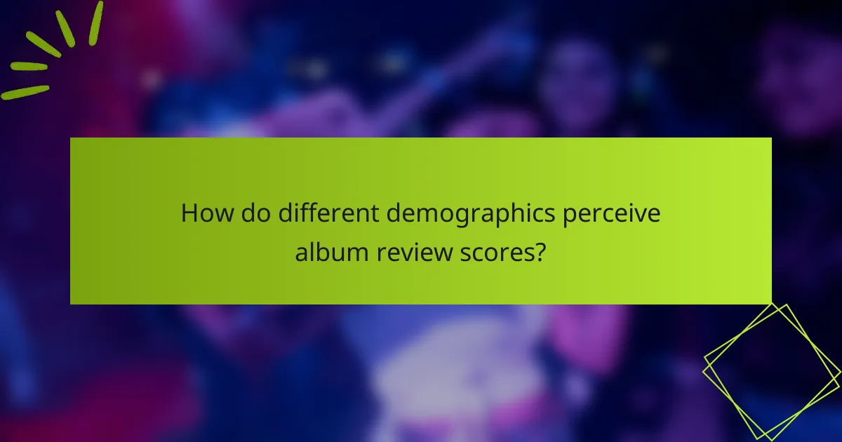 How do different demographics perceive album review scores?