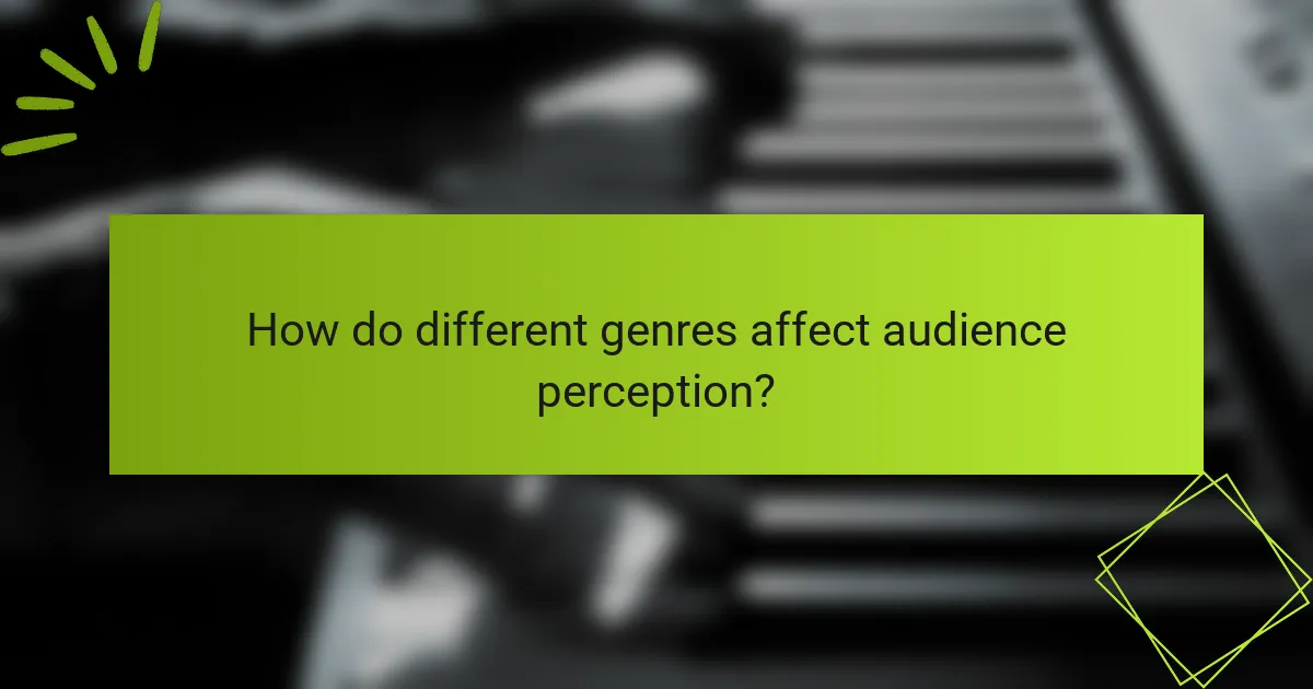 How do different genres affect audience perception?