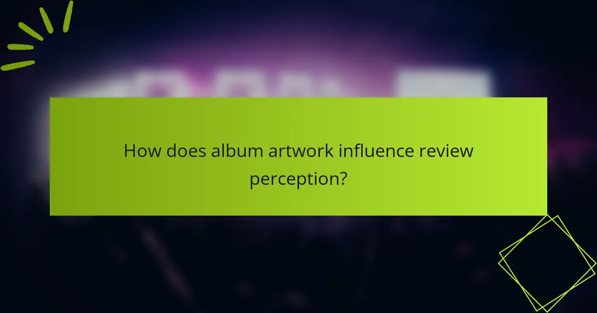 How does album artwork influence review perception?