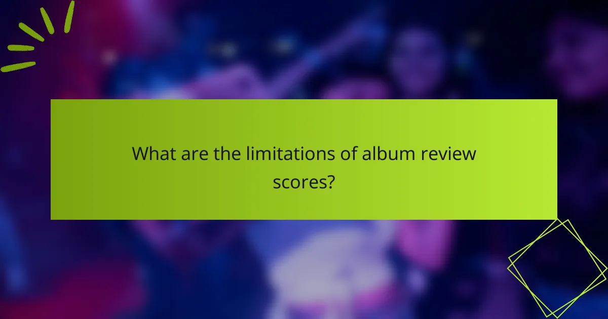 What are the limitations of album review scores?